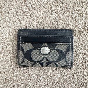 Coach Black and Gray Card Holder